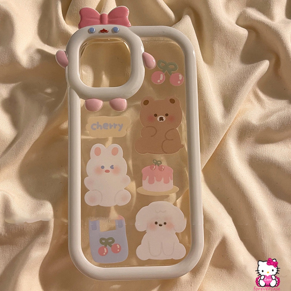 Soft Case Desain Kartun Monster Beruang 3D Untuk IPhone 12 13 14 11 Pro MAX 11 XR 7 8 6 6S Plus 14 Plus X XS MAX SE