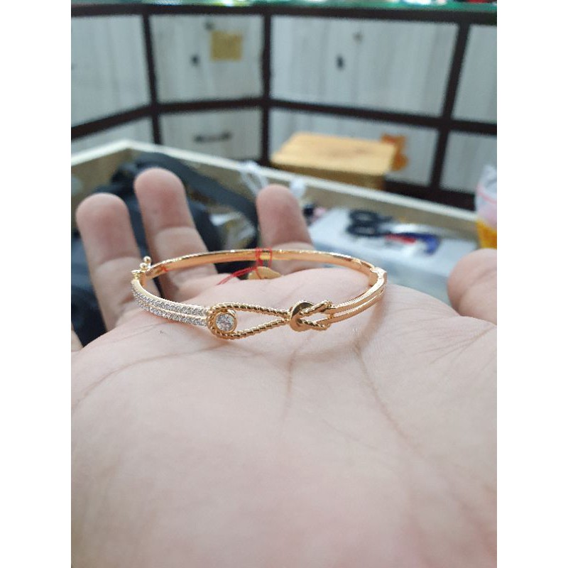 gelang bangle emas pita list mpp simple