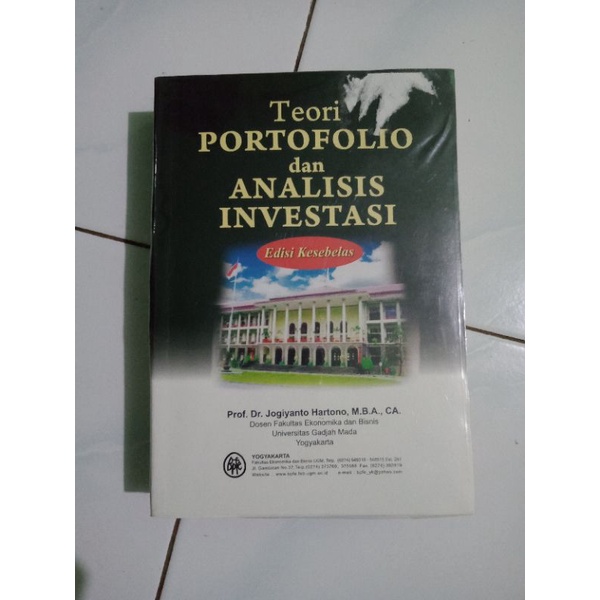 Jual Teori Portofolio Dan Analisis Investasi Edisi Kesebelas Jogiyanto ...