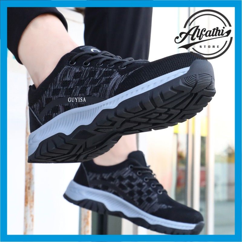 AlFathi Sapatu Safety Sneakers Sport New Guyisa Black Diamond