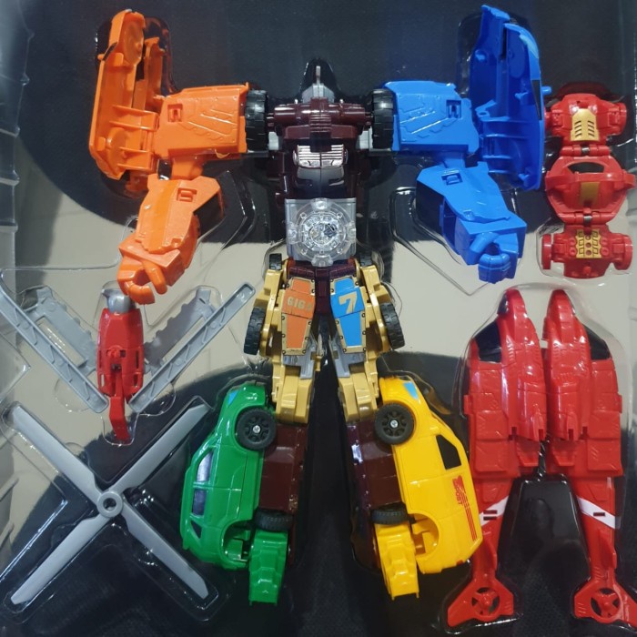 mainan tobot giga 9 ada lampu  robot tobot