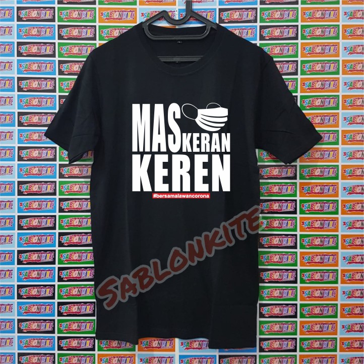 MURAHHH!!! KAOS MASKERAN KEREN By GANJAR JAWA TENGAH BAHAN COMBED 30S