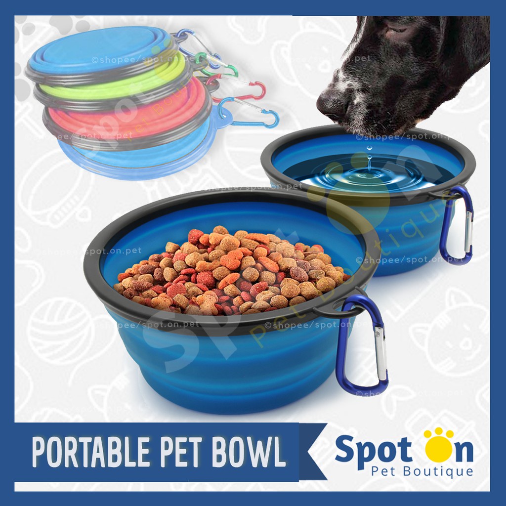 Mangkok Portable Anjing Kucing Silikon | Mangkuk Makan Minum Kucing Anjing Silicon | Travel Pet Bowl