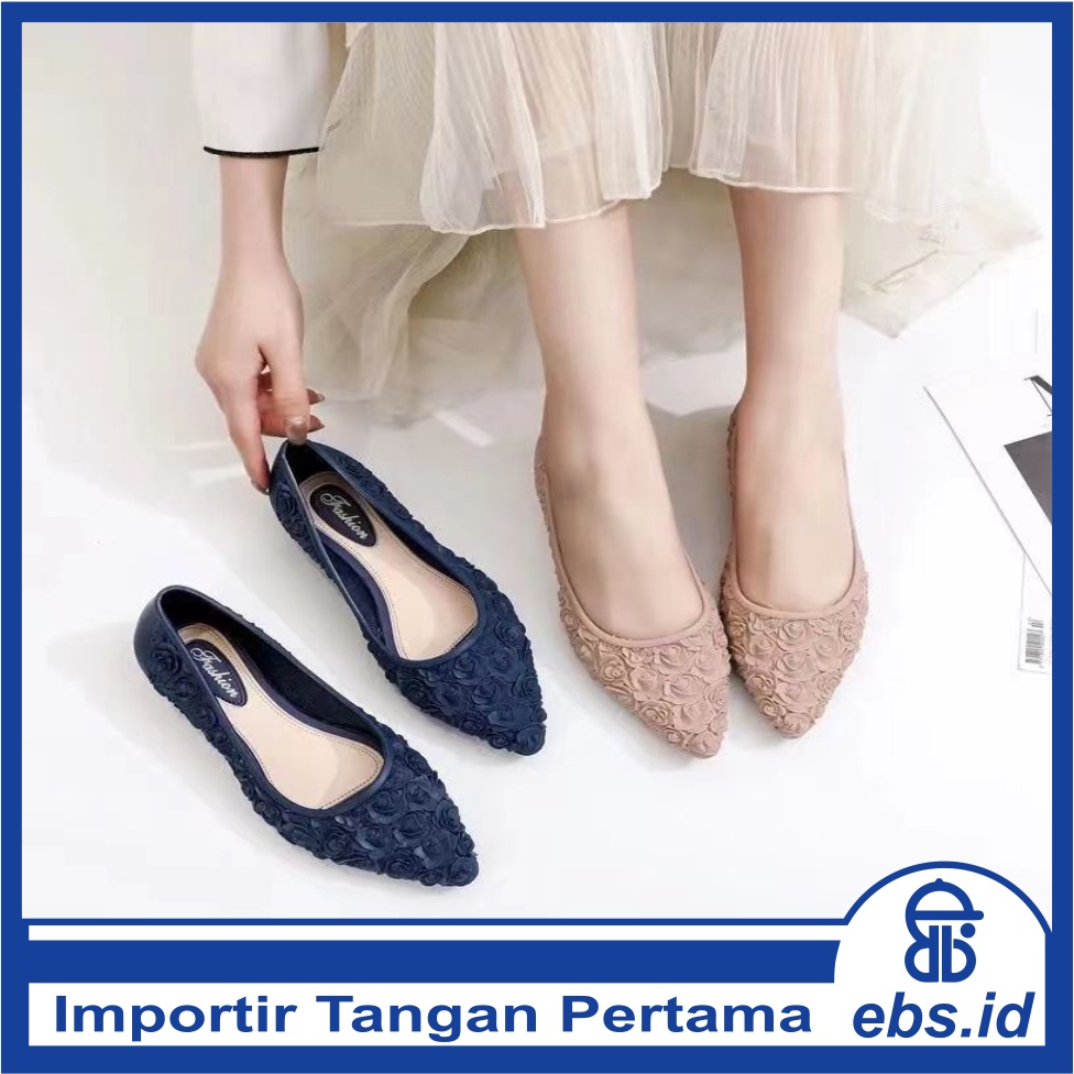 𝗘𝗕𝗦 ✅ SA011 Sandal Wanita Motif Bunga Kasual Santai Jalan Jalan Import Murah