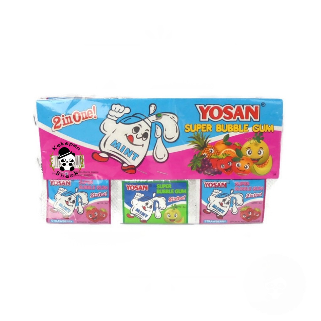 YOSAN BUBBLE GUM 2IN1 RENCENG ISI 24