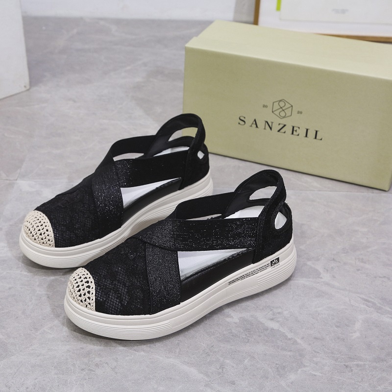 SPTU0016 Sepatu Wanita Slip On Fashion Import Sanzeil Stella Flat Shoes Dengan Tali Belakang Ready Jakarta Bisa COD (With Box)