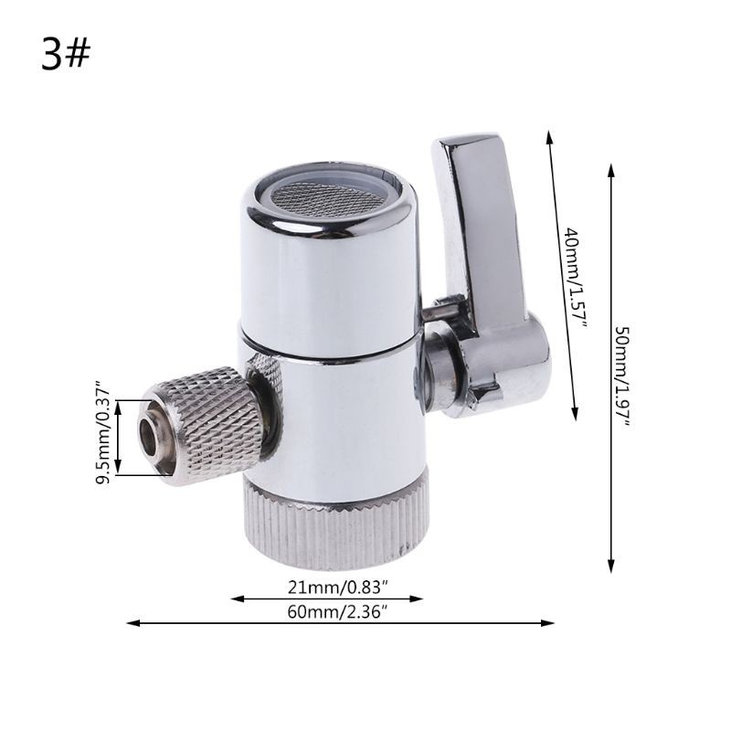 CRE  Water Filter Faucet Diverter Valve Ro System 1/4&quot; 2.5/8&quot; 3/8&quot; Tube Connector