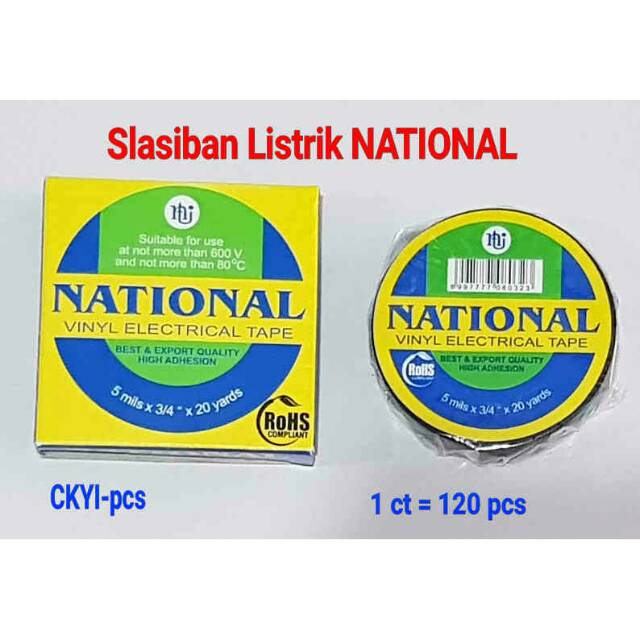 

Selotip Kabel Isolasi Listrik Hitam National