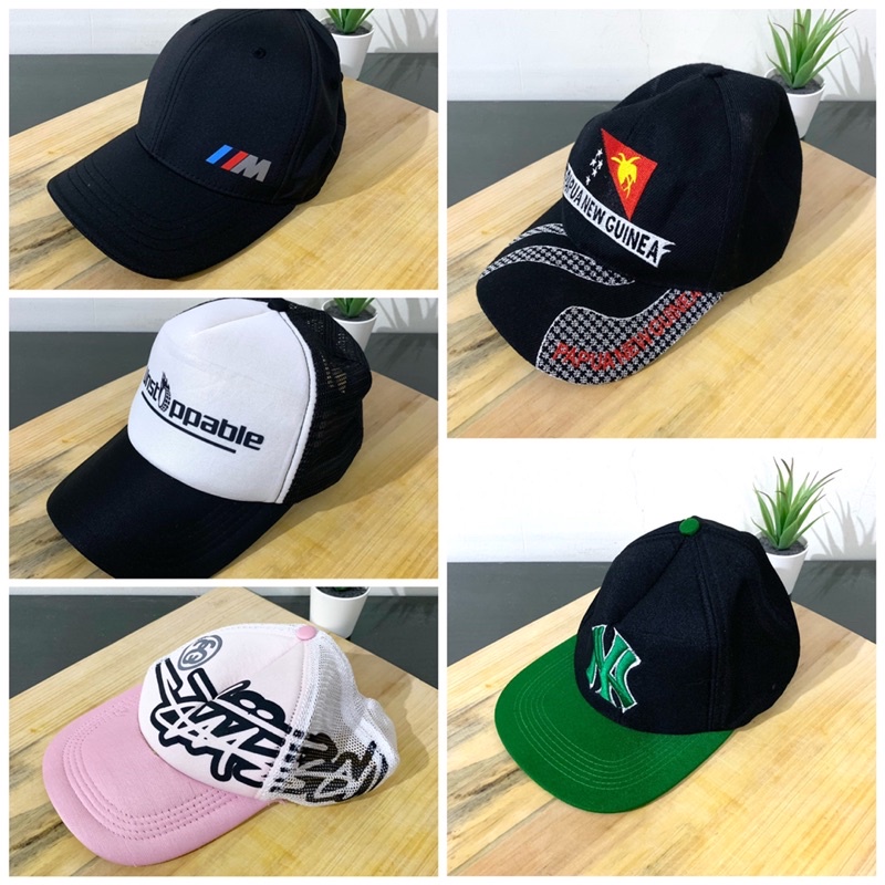 Topi Baseball Snapback Cap Bucket Hat NY Hijau Biru Merah Pink Murah Preloved