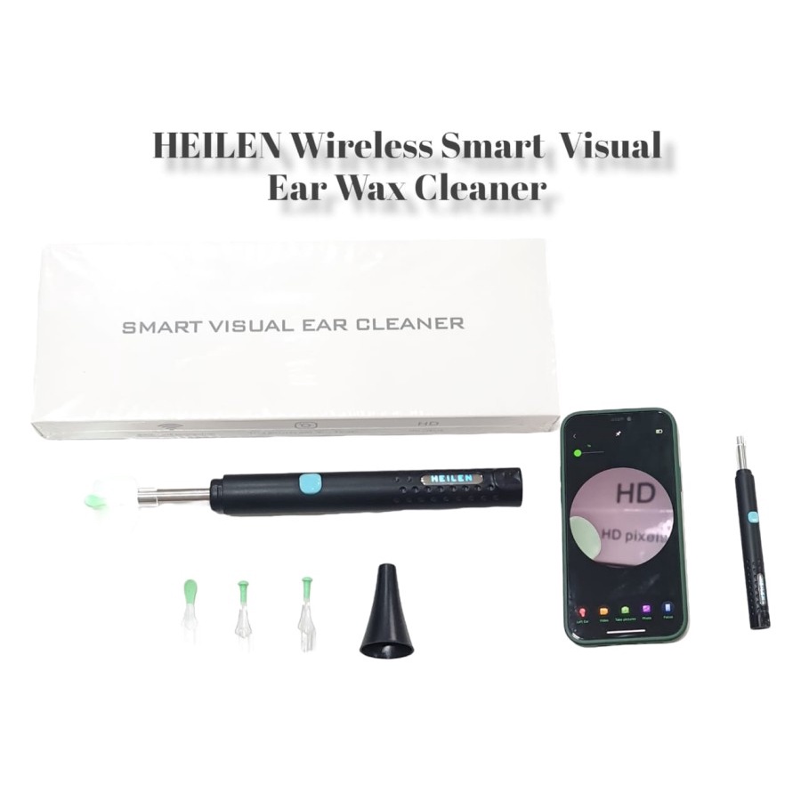 Heilen V1 Smart Visual Ear Wax Cleaner Endoscope Camera | Korek Kuping Wireless Kamera Endoskopi