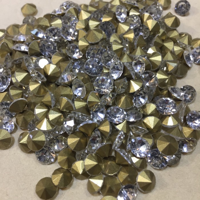 Permata Tempel SS 20 Warna Putih Clear Rhinestone 10 Gross