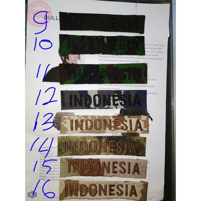 Patch custom nama Terbaru Bordir Nama