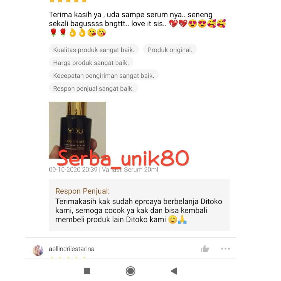 p5 Kosmetik You Golden Age Serum Wajah / Refining Serum 20ml QQV Diskon