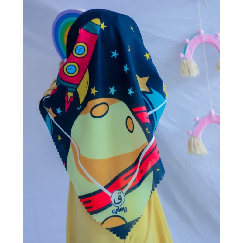 HIJAB VOAL PRINTING ANAK MOTIF ASTRONOT GIRL / JILBAB ANAK LUCU / KERUDUNG ANAK KARAKTER