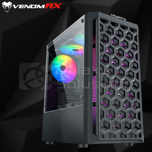 VenomRX VALENTINOS Tempered Glass Side Gaming Case