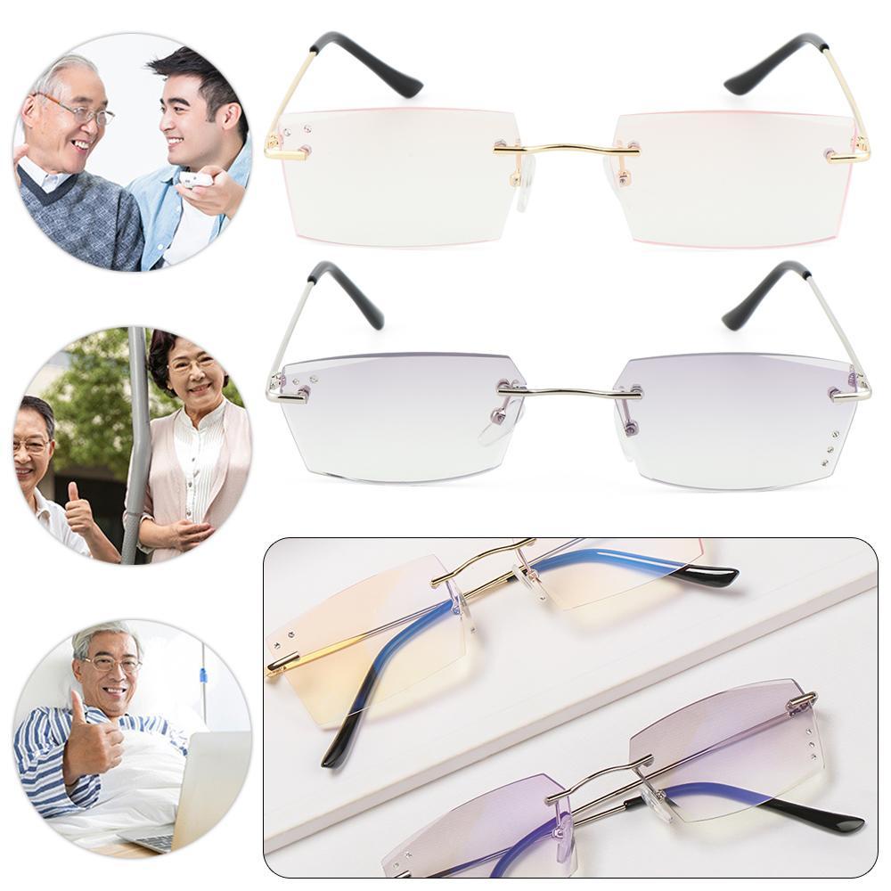 Lily Kacamata Baca Anti Blue Light Perlindungan Radiasi Anti-UV Transparan Metal Frame Eyeglasses