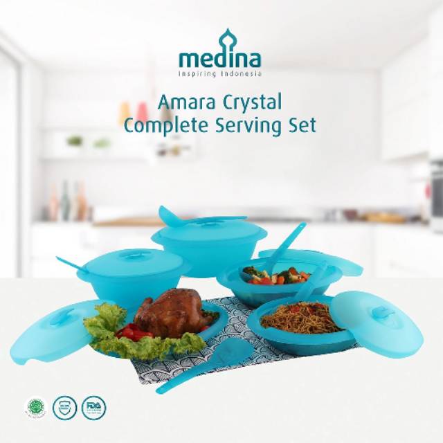 [MEDINA] Amara Crystal Complete Serving Set//Peralatan Prasmanan Plastik Halal//Mangkuk Sup