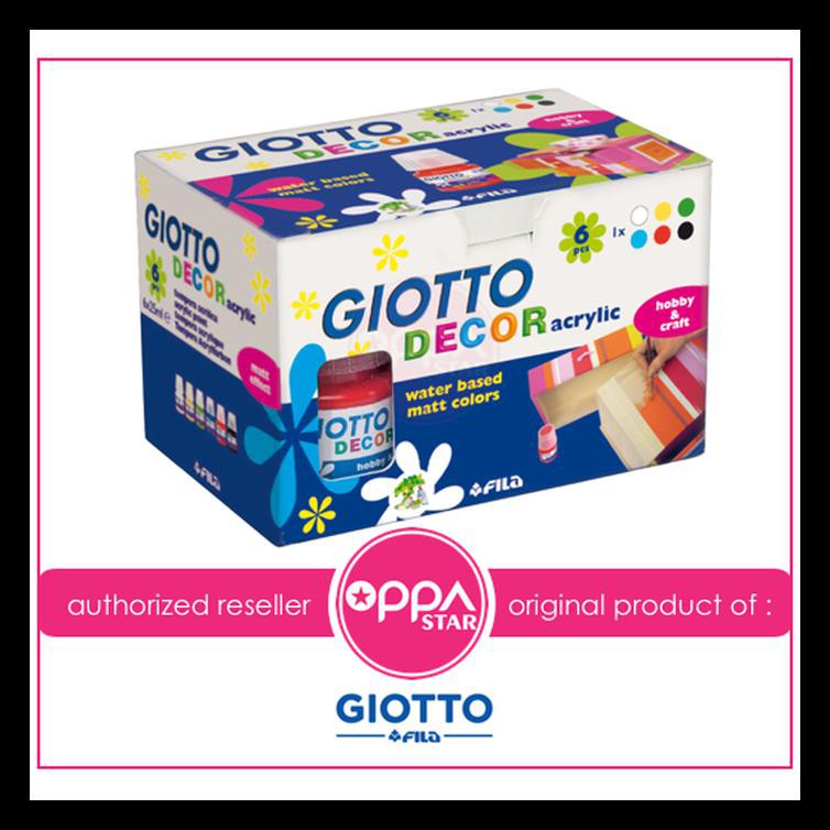 

New Produk Cat Akrilik Giotto Decor Acrylic Paint Set 6 Warna 25Ml