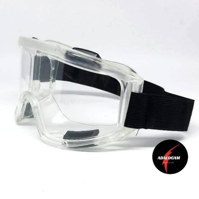 Safety Goggle Bening Clear Kacamata Motor Sepeda Airsoft Gun