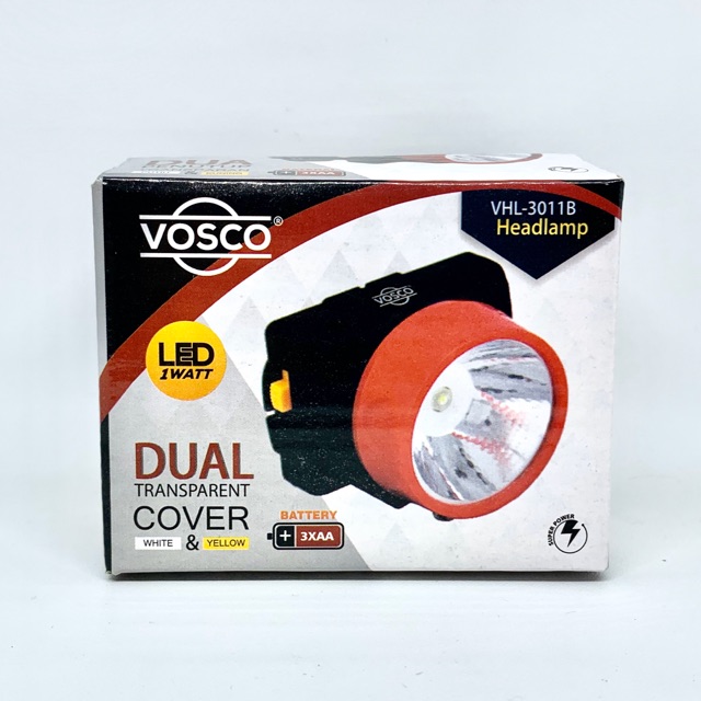 SENTER KEPALA LED VOSCO VHL - 3011B 100% SUPER TERANG