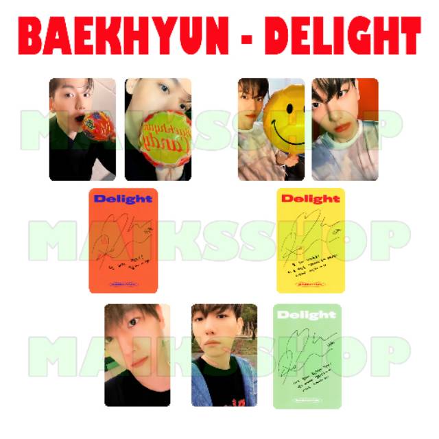 Baekhyun Exo Delight Photocard Kpop