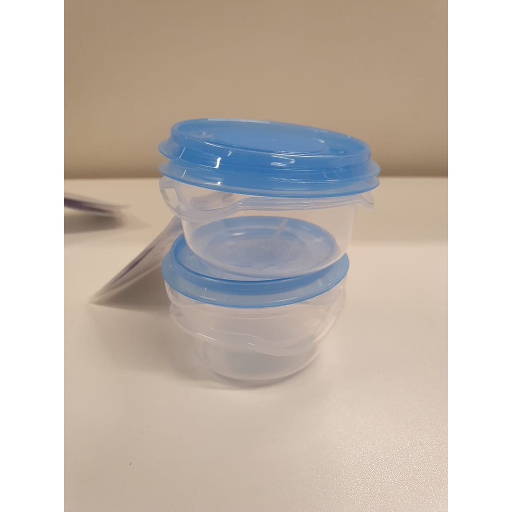 PRTA Tempat makanan 3 pcs transparan biru