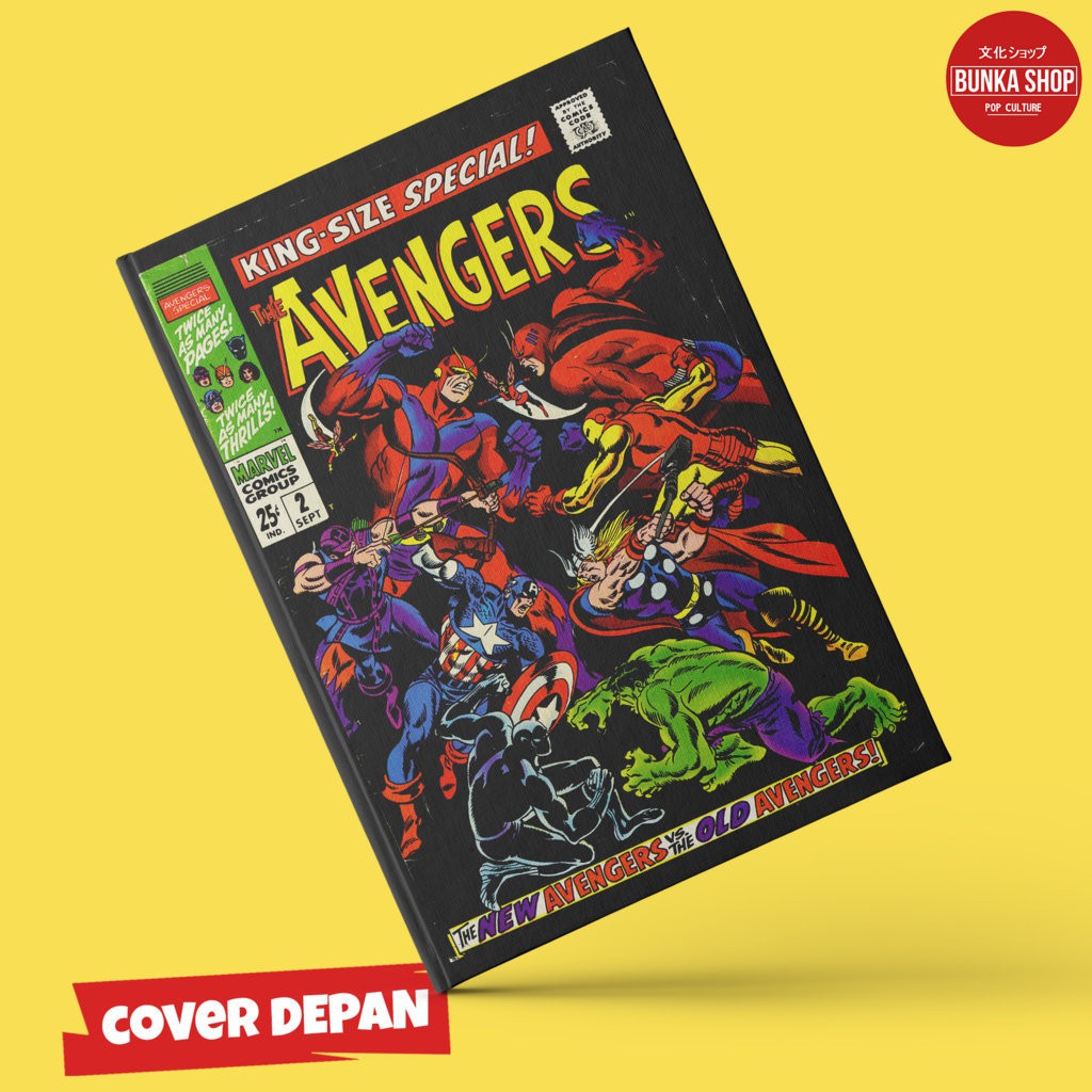 

Terlaris ✨ - Notebook Marvel Avengers Klasik Cover 09 Hardcover A5 Buku Tulis Catatan Note Agenda Planner3.1.23