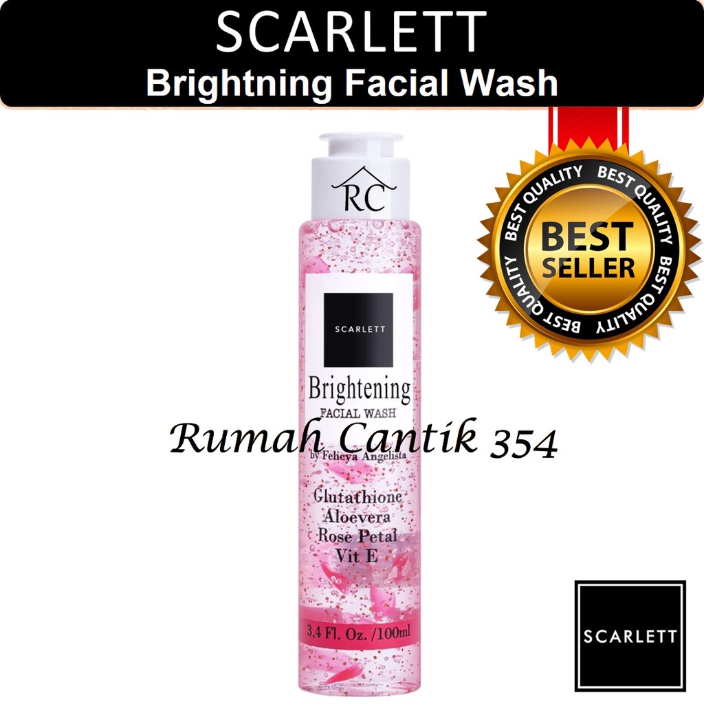 Scarlett Whitening Facial Wash 100ml Rumah Cantik 354 Perawatan Sabun Pembersih Wajah