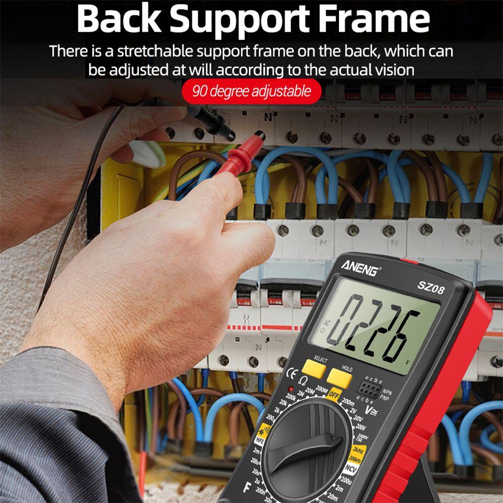 Preva Digital Smart Multimeter Presisi Tinggi True RMS AC DC 220V Resistance Ultra-Tipis Penyimpanan Profesional Multimetro