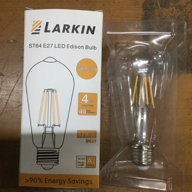 LED edison bulb 4 watt clear / lampu filament