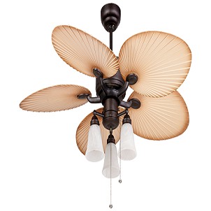 MT.EDMA 52in MEDITERRANIA Ceiling Fan Dekoratif (Tropical Leaf) +Lampu Hias