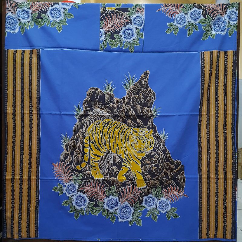 kain bahan kemeja batik tulis harimau