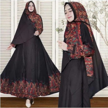 Baju Gamis Wanita Remaja Modern Mewah Edisi Lebaran Terbaru 2022 Model Gamis Kekinian Trendy Elegant