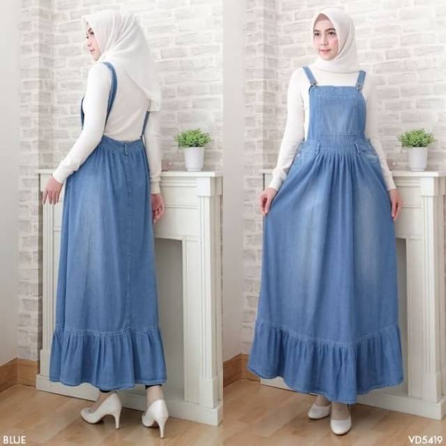 Baju Jumpsuit Rok Kodok Planner Rumbai Panjang Jumbo Big Size