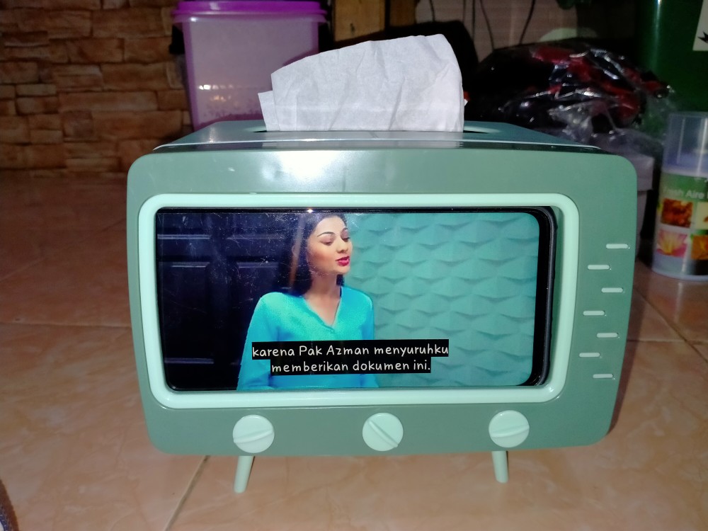 Kotak Tisu Bentuk Tv Retro / Kotak Tisu Unik / Tempat Tisu Tv Retro