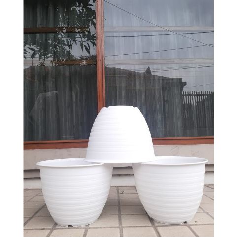 Pot Super Tawon 27 / Tatakan 25 Putih Pot Tawon 27 Cm Putih Bukan Pot Tawon Madu Jet Gusi 30 32 35cm