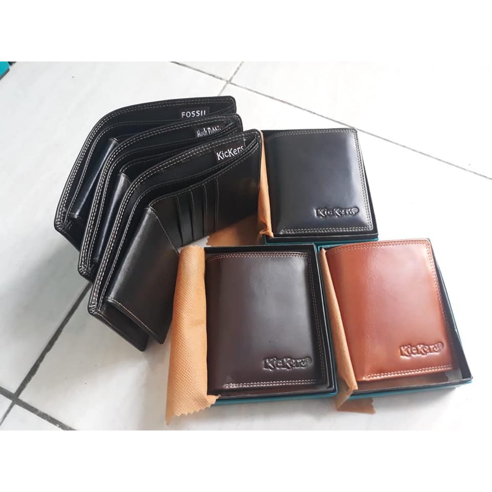 Dompet Kulit Pria Asli Bifold Up ( 100% Full Kulit Sapi Asli ) TANPA KAIN FURING