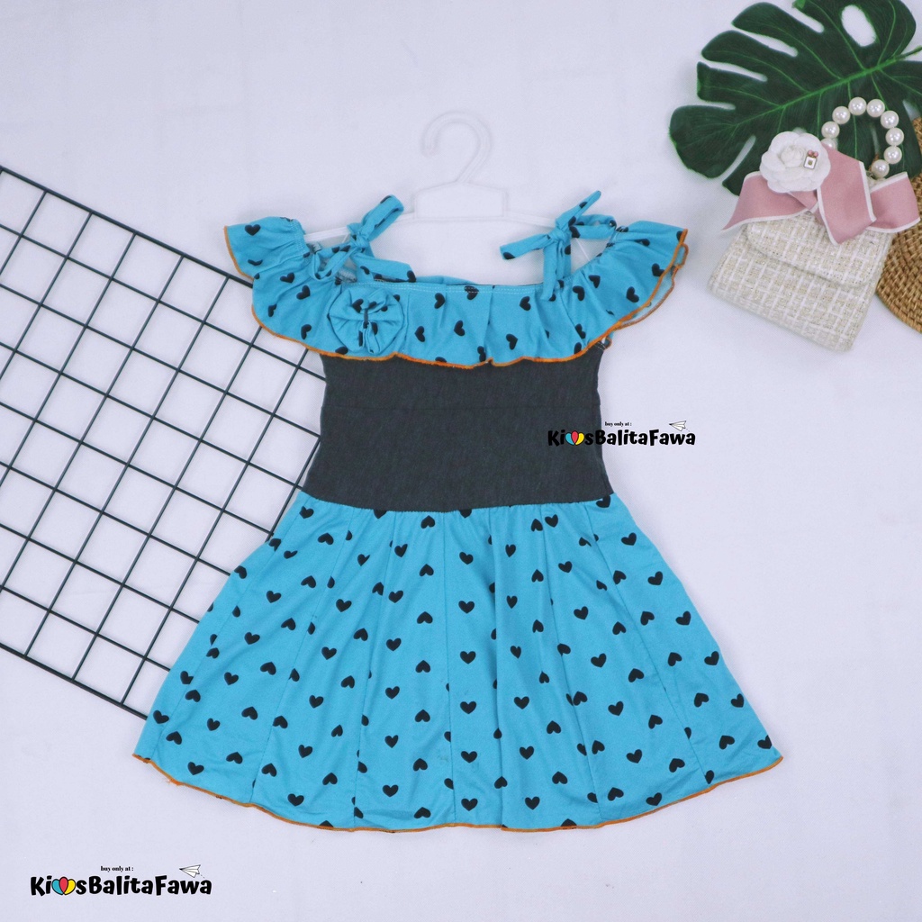 Dress Moza uk Bayi 3-12 Bulan / Dres Kensi Tanktop Baju Anak Perempuan Cewek Gaun Import Adem Murah