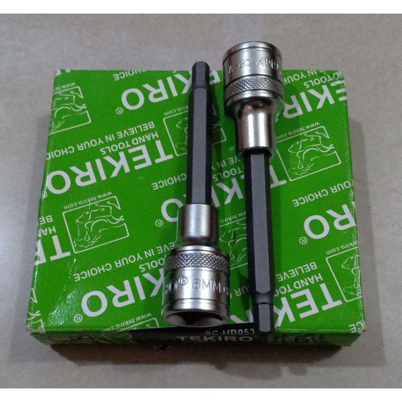 (Satuan)Hex Bit 1/2&quot;Dr(6 x100mm)Mata sockL1/2&quot;Dr Tekiro