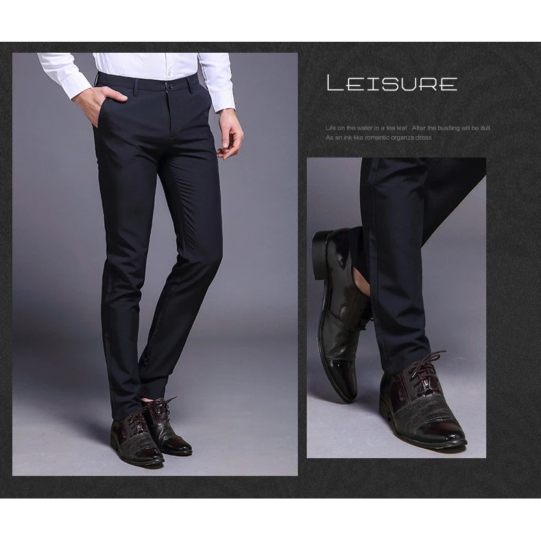 CELANA PREMIUM PRIA SLIM FIT KOREAN STYLE IN BLACK ORIGINAL NIKAYU