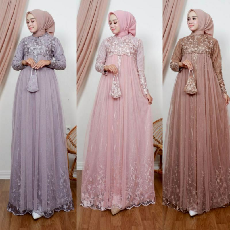 Kebaya Tile Maxi Dresscode Wanita Muslimah / Gamis / Gamis wanita / Kebaya Gamis