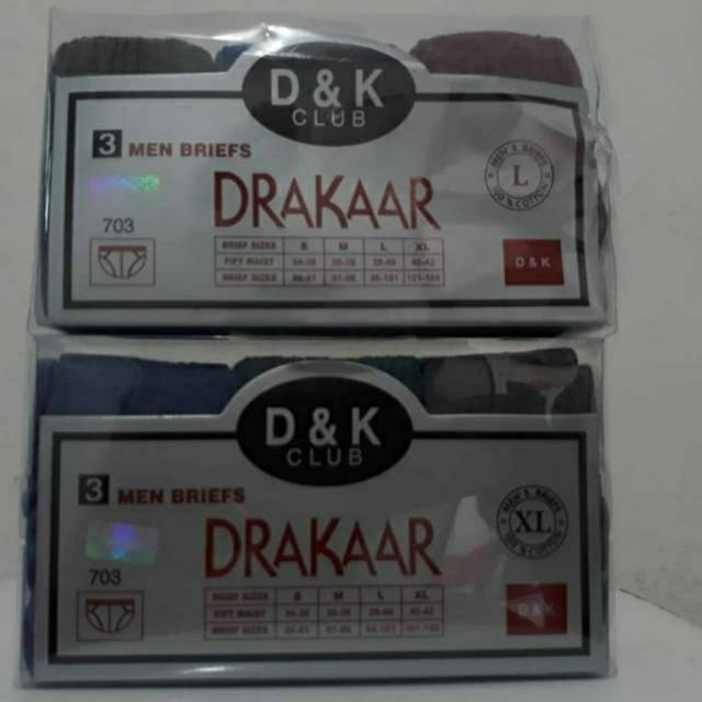 Celana dalam pria 703 drakkar / isi 3pcs