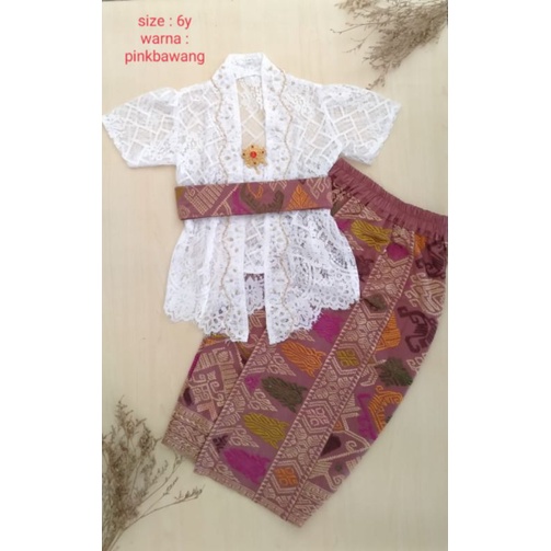 Set Kebaya Payet Kamen Obi Anak / Kebaya payet / kebaya anak / kamen anak