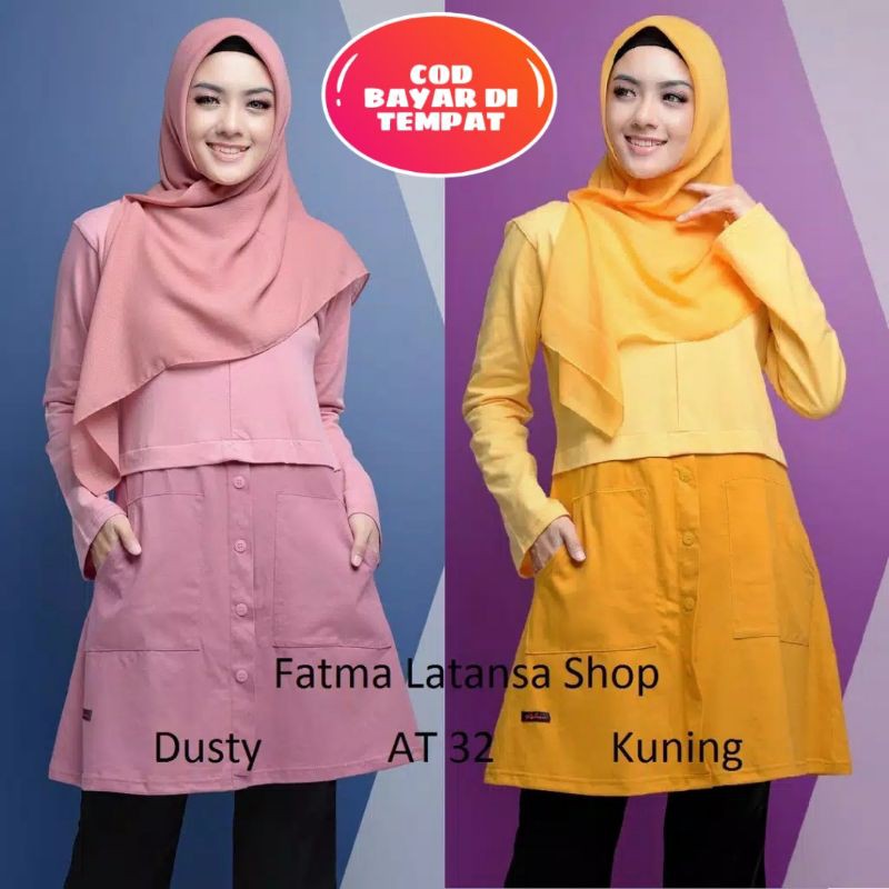 atasan dewasa / Rahnem AT 32 / atasan muslim / tunik wanita/ baju atasan