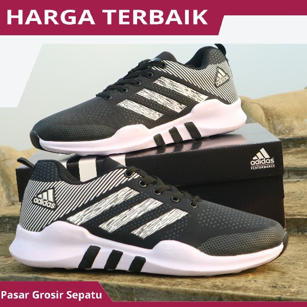 Sepatu Kets Sekolah Adidas NMD R1 EQT Man Women Hitam Putih untuk Harian Olahraga Pria Wanita Cewe
