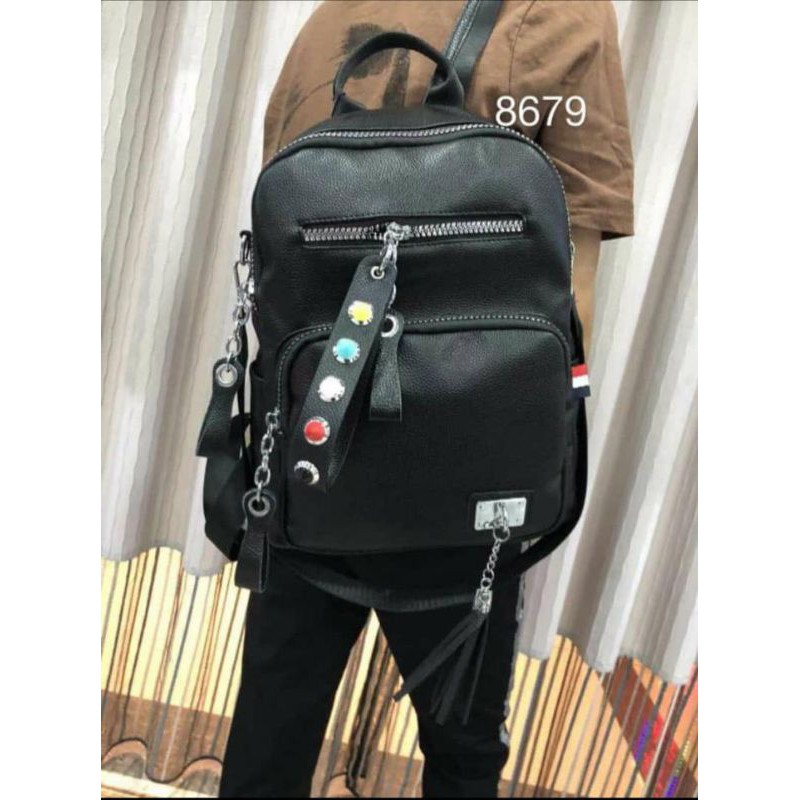 Tas Ransel Wanita Fashion Korea Kulit Traveling Kuliah laptop Import Batam Branded Premium