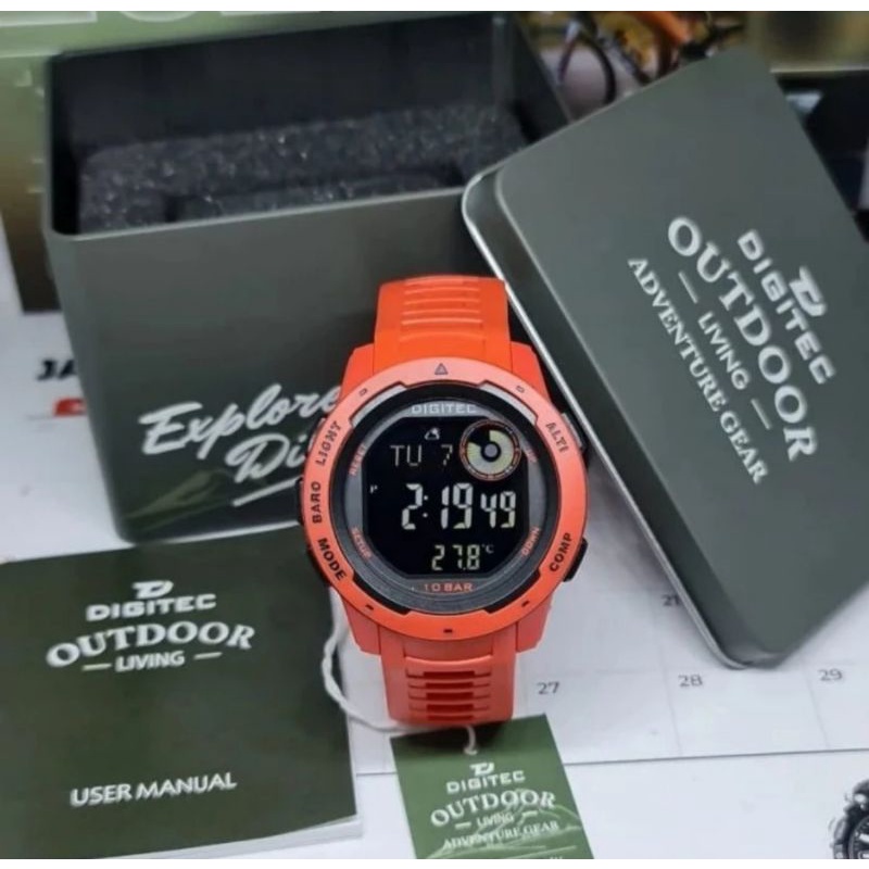 Jam Tangan Original Digitec Outdoor DS8100T DS-8100T Orange