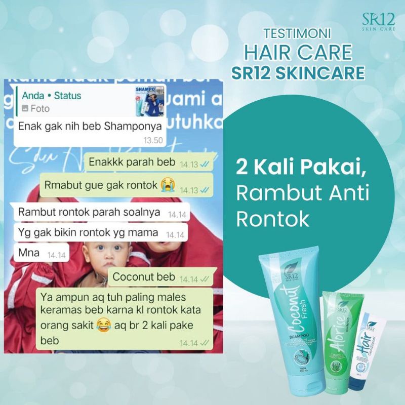 SR12 HAIR CONDITIONER / CONDITIONER MELEMBUTKAN RAMBUT / KONDISIONER PENCEGAH KETOMBE / RAMBUT HITAM BERKILAU