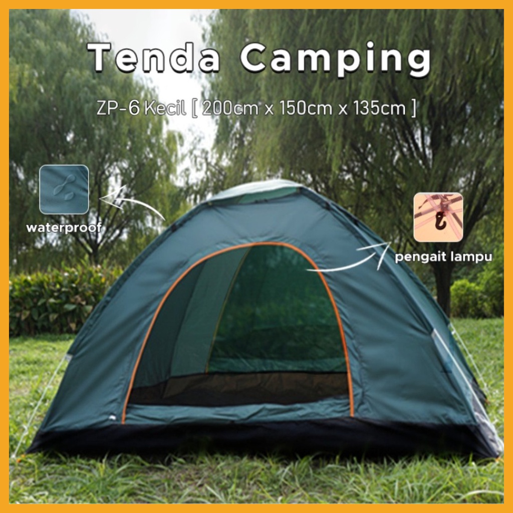 Tenda Camping Lipat Otomatis 3-5 orang Tenda Outdoor dan Indoor Tenda Gunung Zp-6