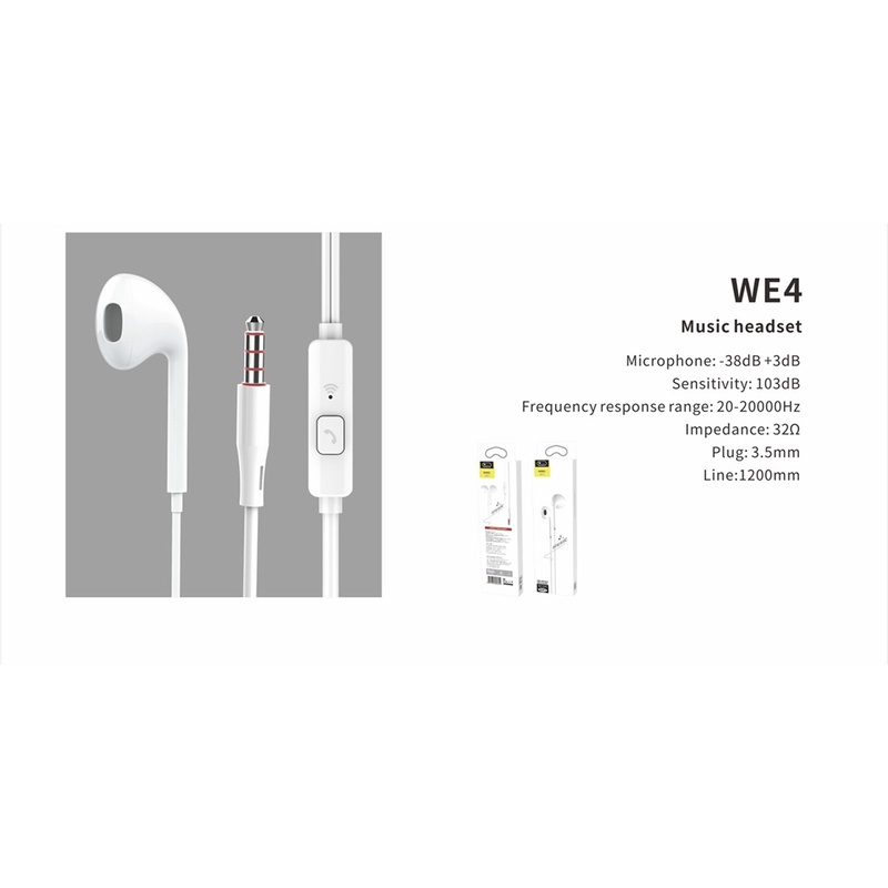 earphone hp handset musik WE3 dan WE4 resong